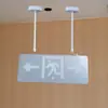 Boom de exportación colgante letrero indicador de evacuación luz luz de emergencia placa indicadora varilla telescópica anillo colgante hierro