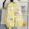 Mochila Nueva Niña Estilo Japonés Dibujos Animados Cuadros Bolso Doloroso Doble Hombro Ligera Protección Espinal Gran Capacidad Mochila para Estudiante de Secundaria/Preparatoria
