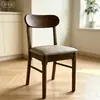 Poltrona estofada francesa personalizada minimalista madeira maciça italiana retrô moderna simples estilo meados do século cadeira de casa cadeira de jantar