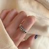 Versión coreana del anillo de plata de ley 925 con sentido de diseño nicho, anillo de viento frío para mujer que no se desvanece, anillo pesado retro, joyería al por mayor