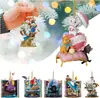 Estación Independiente Transfronteriza Nuevo Producto Linda Decoración de Princesa Colgante para Árbol de Navidad Acrílico Plano Colgante de Mochila Decoración del Hogar