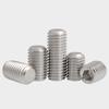 M6M8M10M 12 acero inoxidable 304 dientes finos tornillo hexagonal de apriete extremo plano sin cabeza máquina rosca métrica dientes jóvenes