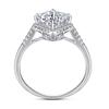 Tong Lin comércio exterior anel de prata 925 esterlina feminino quadrado europeu e americano zircônia simulação Anel de Diamante Fábrica estoque envio direto