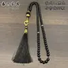 99 Colores Sólidos Hilo de Perla Artificial Borla Cuentas de Oración Cruz Árabe de Oriente Medio Cadena de Pulsera Colgante Venta al por Mayor Transfronteriza