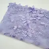 Tecido bordado em malha tridimensional floral feito à mão, tecido bordado para vestido Hanfu, cheongsam em várias cores