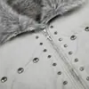Jaqueta de Algodão com Gola Alta Zuoshandiao Casaco Masculino Inverno High Street Marca Tendência Design com Tachas Metálicas Roupa de Trabalho Roupas de Algodão Piloto