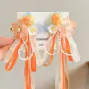 Horquilla floral estilo antiguo para niños, horquilla de princesa tradicional, horquilla con borla estilo chino para niñas pequeñas, accesorio para el cabello Hanfu para niñas