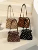Bolsa feminina transfronteiriça bolsa balde moderna bolsa de mão Heng Geng nova bolsa casual de ombro único bolsa tiracolo bolsa da sorte bolsa de bolinhas de nicho