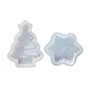 Moldes de Resina DIY Copo de Nieve Navideño Velas Moldes de Silicona Yeso Adornos de Aromaterapia Transfronterizo