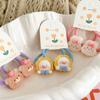 Paquete de 2 tarjetas con adorables anillos de pelo de animales para niños, suaves, muy elásticos, sin dañar el cabello, color gelatina, cuerda para atar para bebés.