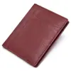 Portatarjetas Fino de Cuero Genuino de Vaca Porta Tarjetas Simple Multitarjeta para Hombres y Mujeres Porta Tarjeta de Identificación de Cuero de Vaca RFID