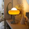 Luminária de Mesa Vintage Estilo Bauhaus Luminária de Cabeceira Xiaohongshu Nórdico Moderno Quarto Luminária Tarte de Ovo Dimerizável
