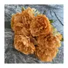 Ramo de flores de seda de peonía de 7 cabezas estilo nórdico para decoración del hogar, ramo pequeño, ramo de mano, decoración de boda, flores artificiales