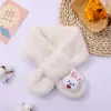 Cachecol Infantil Outono e Inverno Bebê Desenho Animado Fofo Cachecol de Pelúcia Meninas Estilo Coreano Imitação de Pelo de Coelho Espessado Quente