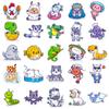50 Pegatinas de Animales Alpaca Puffy Versión Q Pegatinas Lindas DIY Maleta Cuaderno Manual de Pegatinas Transfronterizo