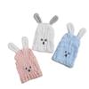 Gorro de secado de cabello para niños, gorro de ducha con orejas de conejo, absorbente de agua, para niñas, de secado rápido, con dibujos animados