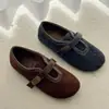 Estilo Novo Primavera 2026 Velcro Quente Forrado com Lã Espessado Sapatos Mary Jane Retro Coreano Versátil Sapatos Peludos para Mulheres