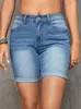 [Personalização ODM] Fábrica de Jeans Transfronteiriça Personalização em Lotes Pequenos de Shorts Jeans Estampados Europeus, Americanos e Latino-Americanos