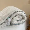 Colcha de jacquard floral de algodão estilo coreano para primavera e outono, colcha de ar condicionado, colcha de fibra de soja, colcha de verão, colcha fina, colcha de casal