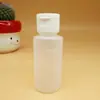 Em estoque 60ML frasco de ombro plano corpo macio flip-top frasco de pigmento frasco squeeze macio frasco de plástico PE frasco redondo pequeno frasco vazio