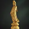 Adornos de Estatua de Bodhisattva Guanyin Tallada en Boj para Adoración en Casa Adornos de Estatua de Bodhisattva Guanyin Decoración de Entrada de Sala de Estar