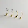 Pendientes cuadrados de acero inoxidable para comercio electrónico transfronterizo pendientes anillo de herradura pendientes de circón redondo pendientes fabricantes de origen