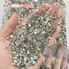 Accesorios para Uñas de Arte Mixtos de Forma Irregular con Base Plana de Colores de Moda al por Mayor Hielo Diamante Iridescente Aurora Ultra Brillante Uñas Transparentes