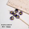 Cadena inferior negra pintada a mano, lindas cuentas infantiles, material de cuentas hecho a mano, pulsera, collar, joyería, cuentas sueltas, accesorios