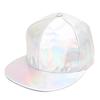 Gorra de Béisbol de Cuero Patentado Colorido de PU Transfronteriza Moda Europea y Americana para Hombres y Mujeres Sombrero de Ala Plana Arcoíris Sombrero Hip-Hop Sombrero con Visera Sombrero Hip-Hop