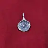 Acessórios S925 Prata Antiga Tailandesa Pingente de Folha Vazada de Planta Peças Pequenas DIY Brincos de Prata Pulseira Atacado