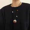 Cadena de Suéter con Colgante de Sándalo, Diseño Moderno y Sencillo, Collar Largo con Colgante de Madera Maciza para Mujer, Exclusivamente para Venta al por Mayor Transfronteriza en Europa y América