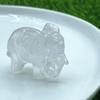 Elefante tallado en piedra natural de 5 cm, piedra semipreciosa, linda gema animal tallada.