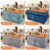 Mesa de Fuego Rectangular Plegable para Uso Doméstico, Mesa Calefactora Simple de Bambú para Invierno, Mesa Calefactora para Sala de Estar 1.2m