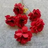 Atacado do Fabricante 6 Cabeças Gardênia e Anêmona Materiais Florais para Casamento, Flores Artificiais para Salão de Casamento, Flores Artificiais de Gardênia 6 Cabeças