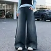 Pantalones de mezclilla modernos y geniales para niñas, nueva colección primavera/otoño, estilo de pierna recta, adecuados para niños pequeños y mayores, pantalones casuales de pierna ancha estilo coreano, diseño de moda