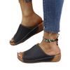 Zapatos de mujer de comercio exterior europeo y americano transfronterizos, zapatillas de cuña de estación independiente, sandalias sencillas de talla grande 2024 nuevas para mujer