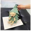 2024 nova moda cartoon boneca saco peito bonito urso bolsa de lona menina estilo ocidental Internet celebridade bolsa mensageiro ombro