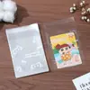 Sacos Autoadesivos de OPP com Estampa de Desenho Animado de um Filhote, Sacos Plásticos Autoadesivos para Acessórios, Sacos Autoadesivos Adesivos Tipo Polaroid