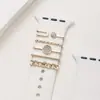 Anillo decorativo adecuado para correa de Apple Watch, círculo de correa de silicona universal con decoración de diamante para Apple Watch