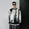 Tricô Tie-Dye Color Block Gradiente Masculino Gola Redonda Estilo Old Money Peça Interna Outono e Inverno Tricô Tendência Fábrica Transfronteiriça Atacado