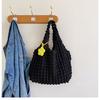 2023 Bolso de hombro tipo chaleco con diseño de nube, burbuja y flor estilo western, bolso de mano simple para estudiante, bolso tipo chaleco de burbuja para mujer