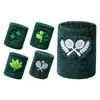 Muñequera deportiva de algodón absorbente para sudor para baloncesto, fútbol, correr, fitness, muñequera transpirable con parche bordado