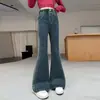 Pantalones de campana de otoño para niña 2026 Nuevos pantalones de primavera-otoño para niño de corte ajustado elegantes jeans de moda para niños grandes que estilizan