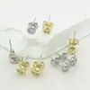 Tapones para los oídos que conservan el color, aretes dorados y plateados de alta gama, accesorios de joyería simples y versátiles para hacer tú mismo