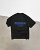 Camiseta Casual Solta de Manga Curta com Estampa de Letras e Ícone Representativo Transfronteiriço para Mulheres e Homens, Exportação