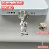 Plug de Pó para Celular Cruzado 2D Plano de Acrílico Ornamento Tipo Pingente de Gato Fofo Interface Oval Tipo-C Desenho Animado