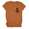 Sé la buena Amazon eBay Estación Independiente Casual Simple Versátil Camiseta de Mujer con Estampado Cuello Redondo Manga Corta