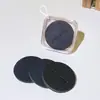 Esponja de Pó Dupla Face para Uso Úmido e Seco, Fabricada na Fábrica, Borda Arredondada, Couro Preto, para Base Líquida Snbr e BB Cream