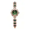 Pulsera con Forma de Flor Incrustada de Diamantes Reloj para Mujer, Reloj de Cuarzo para Mujer con Diamantes en Color Oro Rosa, Modelo de Colaboración Dropshipping