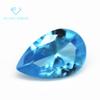 Venta al por mayor de fábrica cristal de aguamarina con forma de pera circonita de cristal piedra desnuda artificial base puntiaguda forma de gota Cristal Hylan circonita imitación aguamarina Circonio